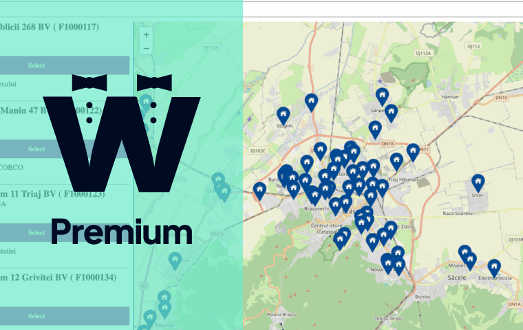 Wi-Fi hotspoty ve Brně, zobrazené na mapě s mnoha lokalitami pokrytí.