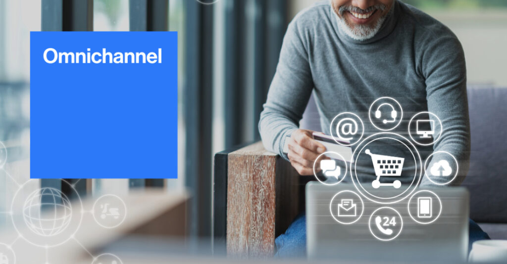 Online nakupování a omnichannel strategie s moderní technologií a digitálními nástroji.